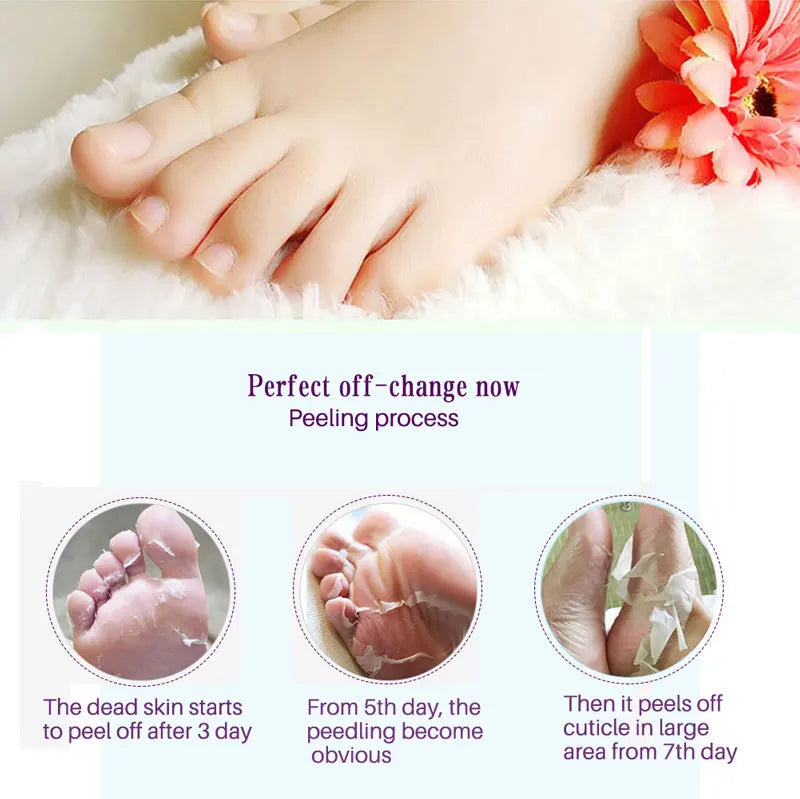 1-10Pcs Exfoliating Foot Mask Foot Spa Pedicure Socks Removing Dead Skin Whitening Heels Peeling Anti Cracked Foot Skin Care