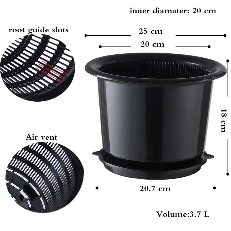 Meshpot 20cm Plastic Orchid Pot Flower Pot Garden Pot Planter Holder Home Decor,Enhance Root Quantity and Activity Good air