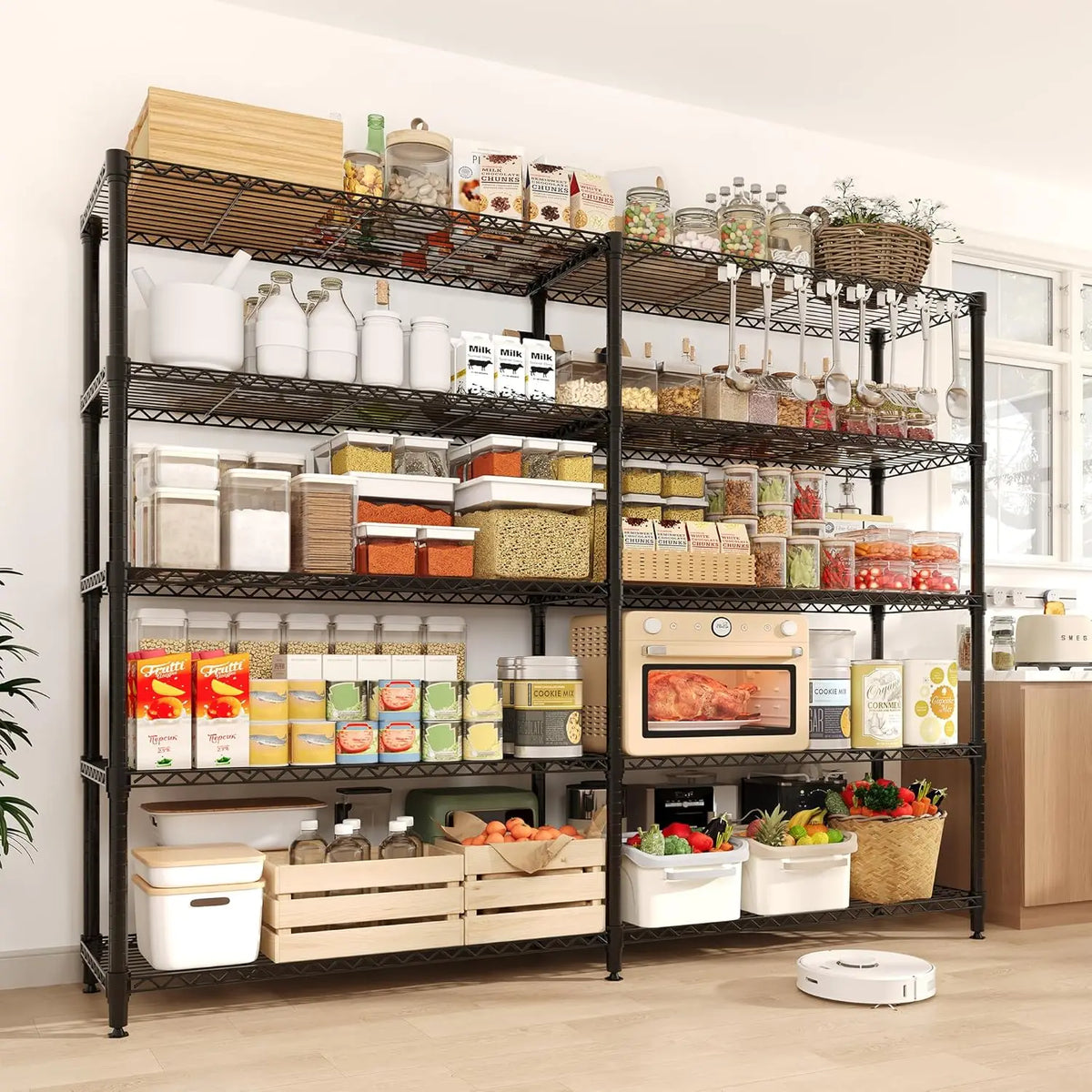Heavy Duty Storage Shelves Tiers Metal Shelving Unit Adjustable