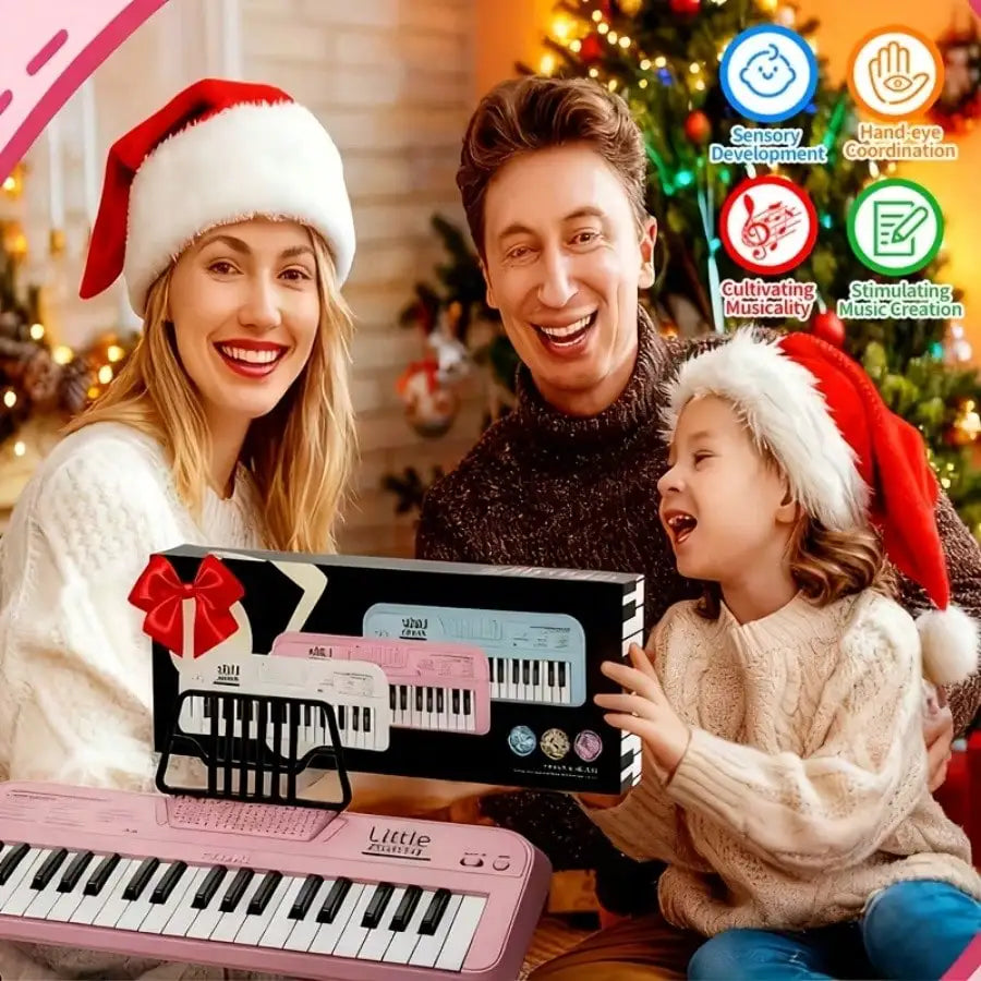 37‑Key Kids Electronic Piano Toy With Microphone &amp; Music