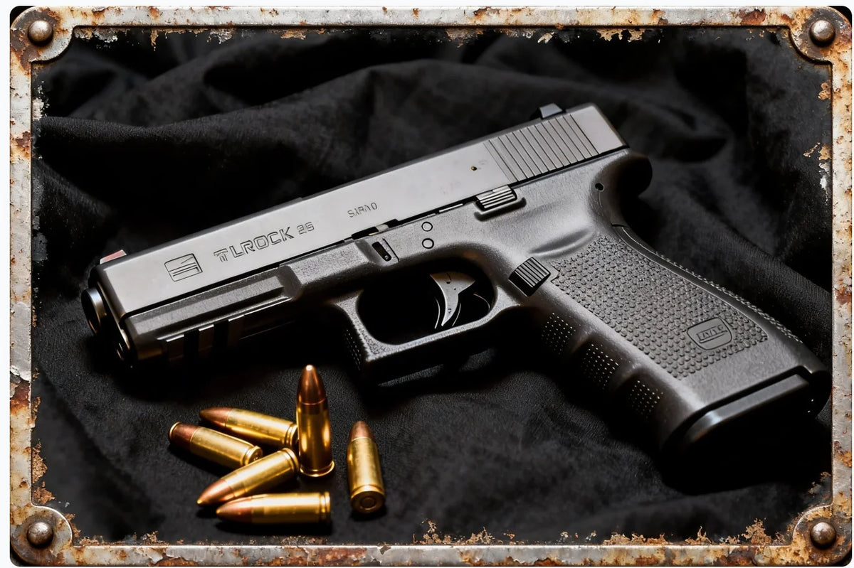 Vintage Pistol Metal  Sign Retro Gun Wall Art Iron Plaque HD Print for Home Bar Club Wall Decor