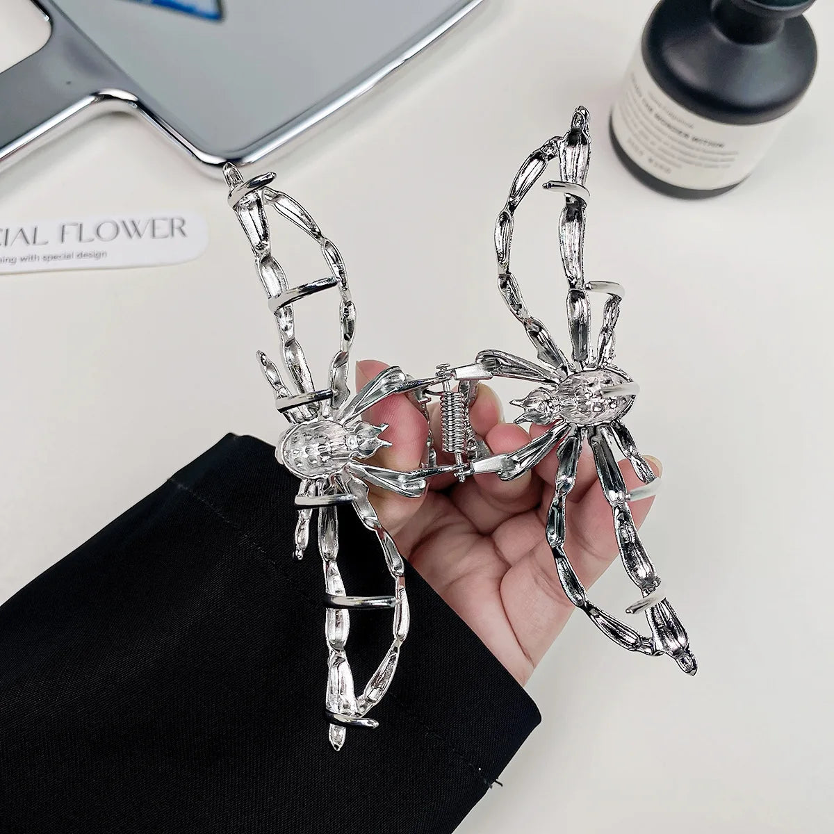 Personality Gothic Metal Clasp Ghost Y2K Spider Hair Claws Cool