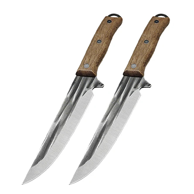 Stainless Steel Boning Knife Forged Kitchen Meat Cleaver Chef Knife Full Tang Butcher Knife Fish Knife with Wood Handle Tools