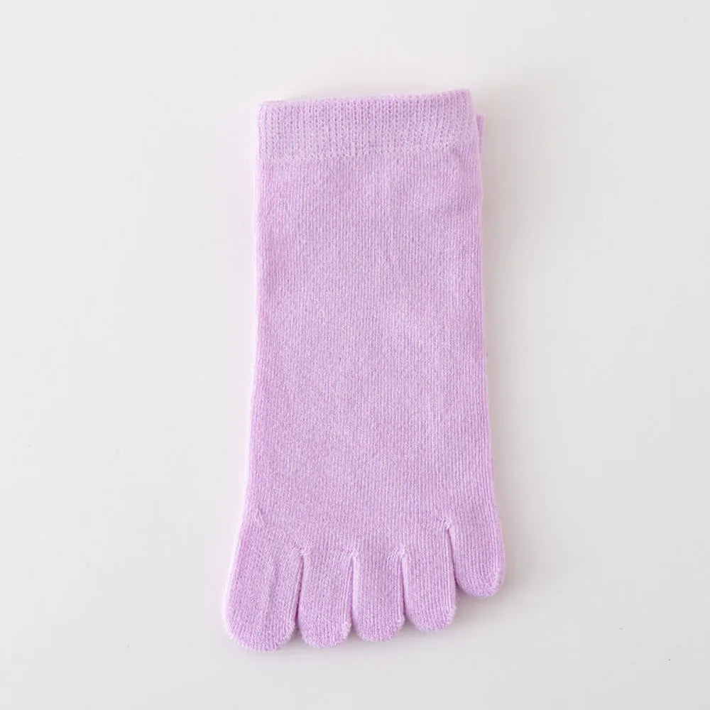 Hot Sale! Women Toe Socks with Separate Fingers Summer Solid Color Cotton Five Finger Socks Women Low Cut Ankle Socks Yoga Sport