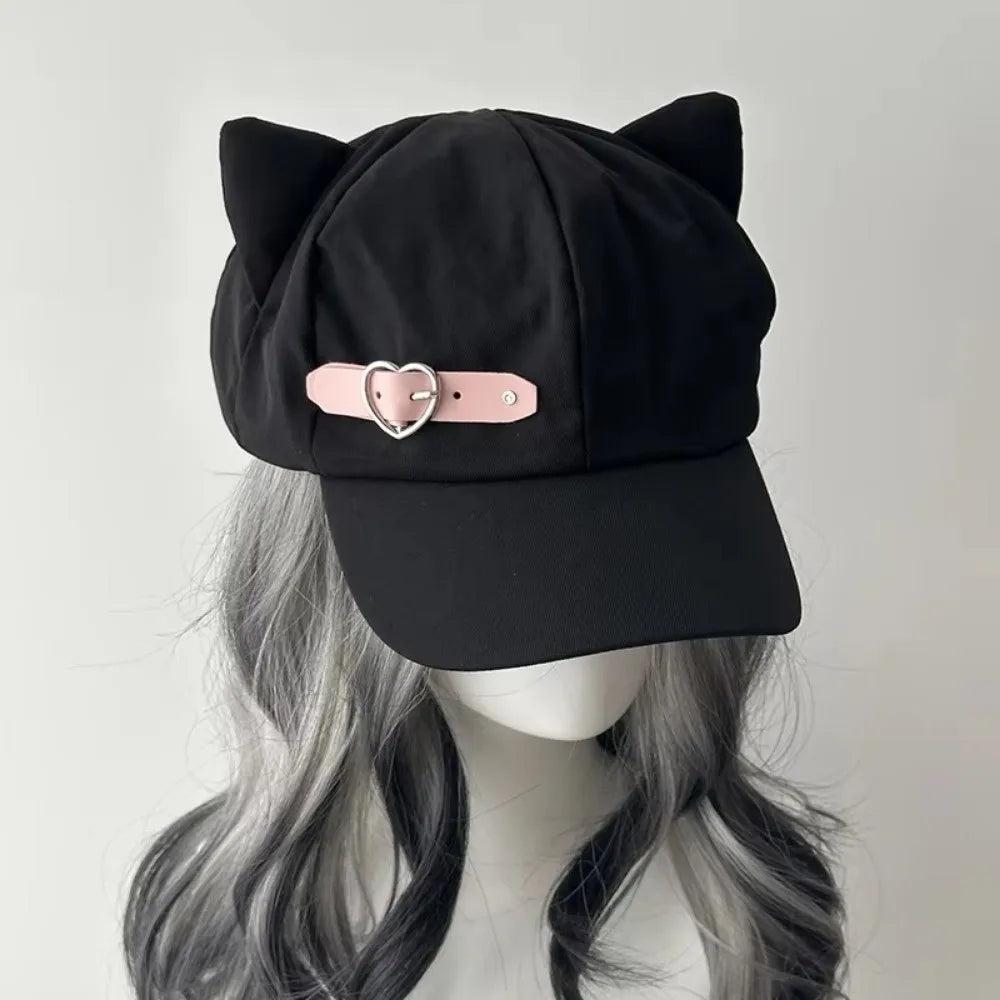 Y2K Cat Ears Lolita Beret Hat Harajuku-Inspired Gothic Steampunk