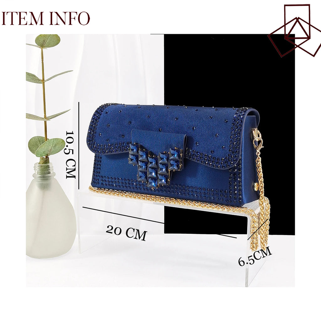 Navy Blue Handbag and Heel Set