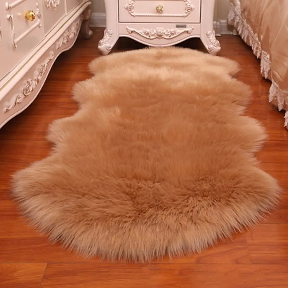 Artificial Sheepskin Long Hair Carpet Floor Wool Fluffy Soft Mat Soft Faux Fluffy Shaggy Rugs Home Decor