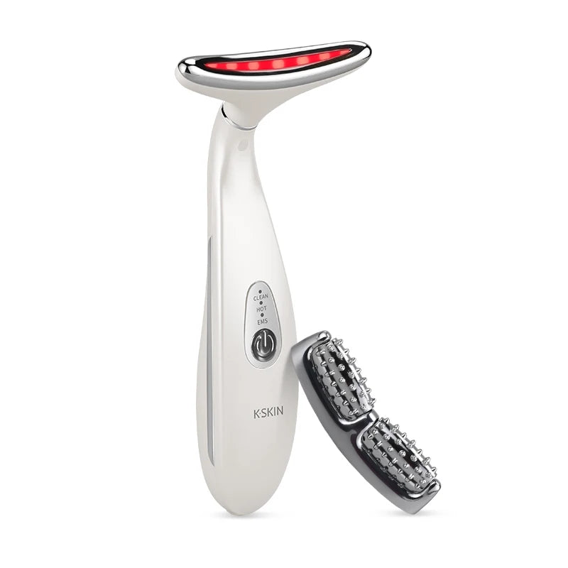 K-SKIN EMS Face Beauty Instrument Beauty Neck Massager Micro-Current Vibration Color light Senility Face Massager  Skin Care