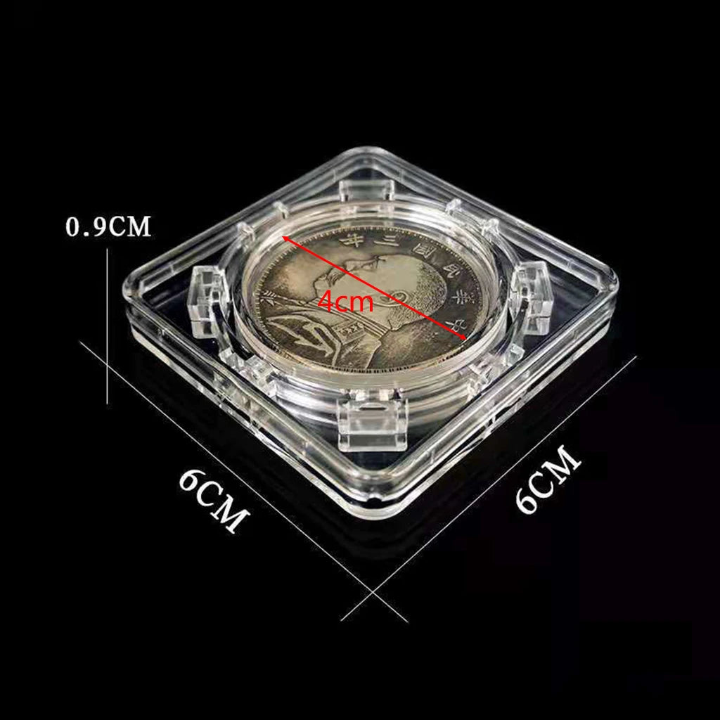 10Pcs Universal Rotating Coin Storage Box Display Stand for 17/20/25/27/30/33/38/40mm Dia. Medal Coin Holder Collection Organize