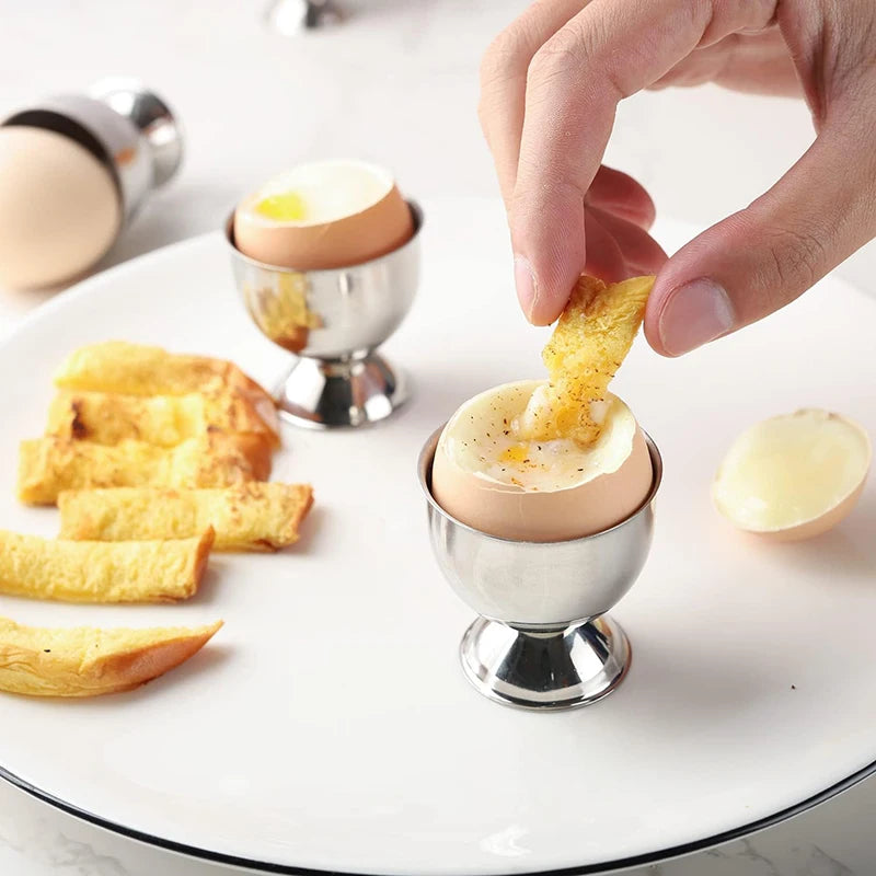 Egg Shell Opener Stainless Steel Egg Cup Holders Hard Soft Boiled Egg Topper Cutter Cracker Kitchen Tools Gadget for Cooking
