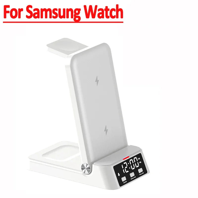 30W Fast Wireless Charger Stand For iPhone 15 14 13 12 11 Samsung Apple Watch Airpods Pro 3 in 1 Wireless Charging Dock Station