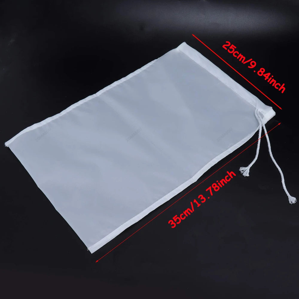 100 Mesh Soy Milk Wine Filter Bag Nut Milk Bag Coffee Tea Oil Yogurt Filter Net Mesh Food Reusable Nylon Filter Strainer