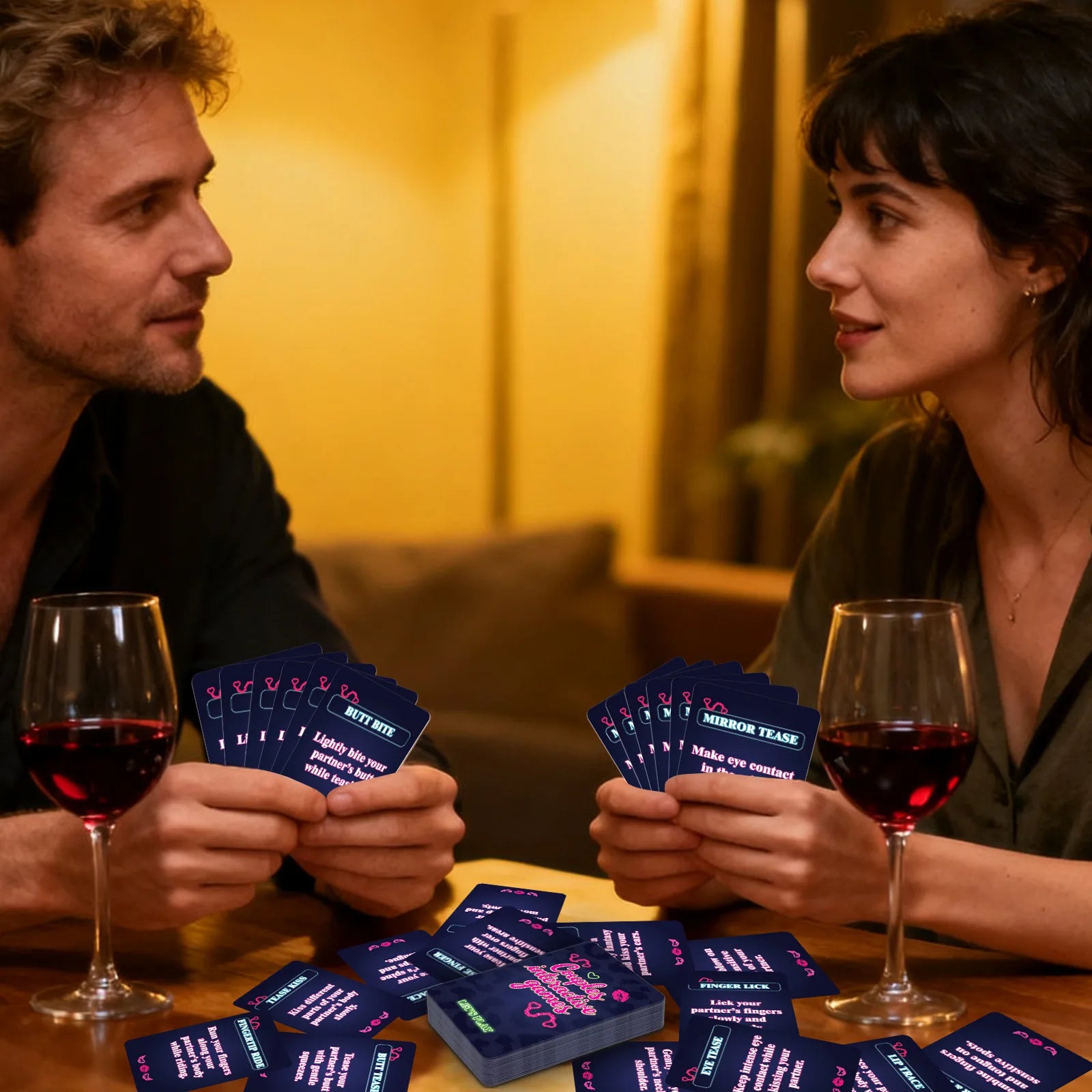 50pcs Interactive Fun Couple Game Cards Sexy Board Game for Female Friends Gathering Entertainment