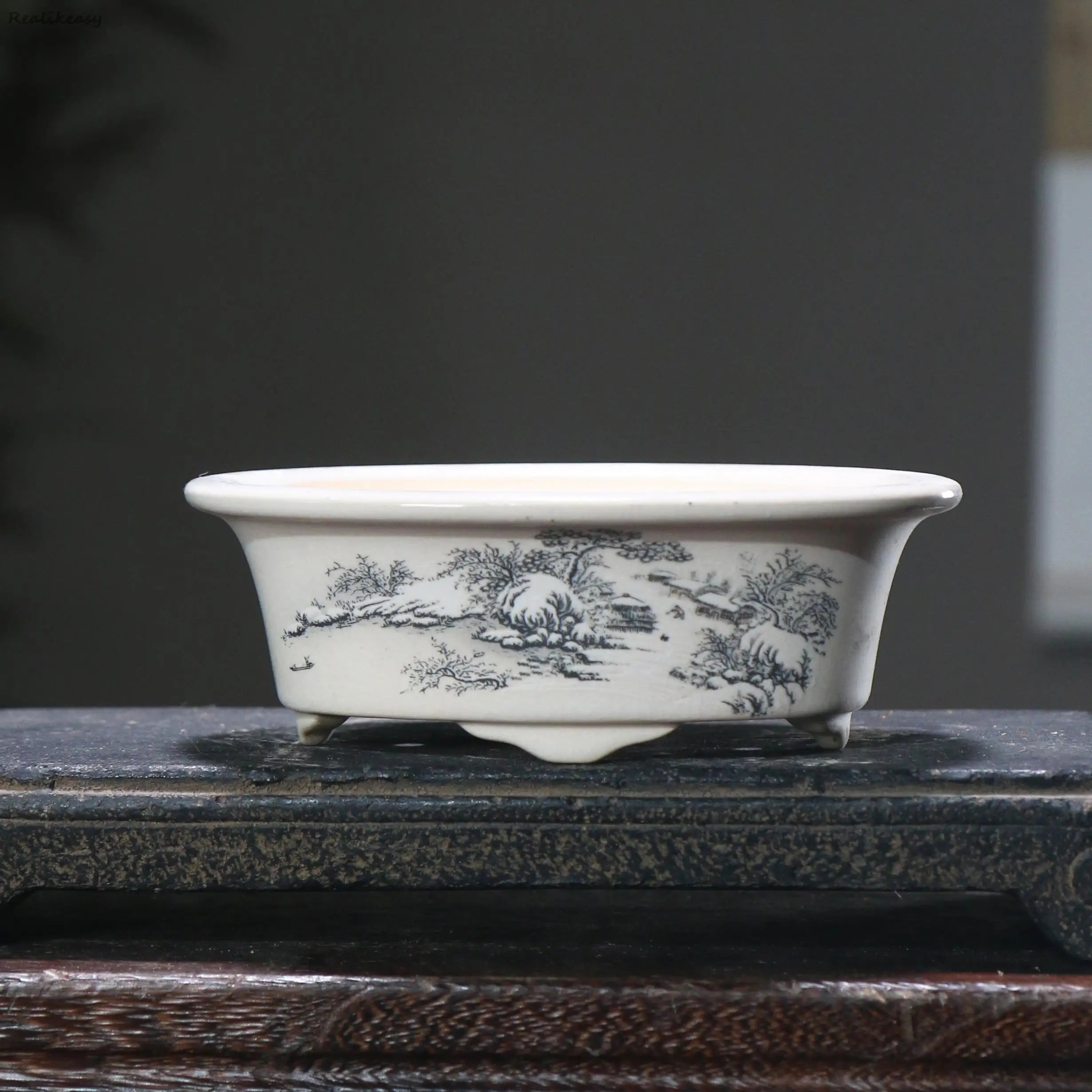6Size Purple Sand Flower Pot Ceramic Bonsai Pot Handmade Succulent Flower Pot Chinese Landscape Flower Pot Home Decor LE302