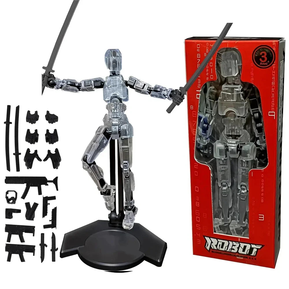 13 Joints Movable Action Figures Dummy Nova Robot Assembled T13 Action Figure with Holder Titan 13 Action Figure Lucky13 Toy