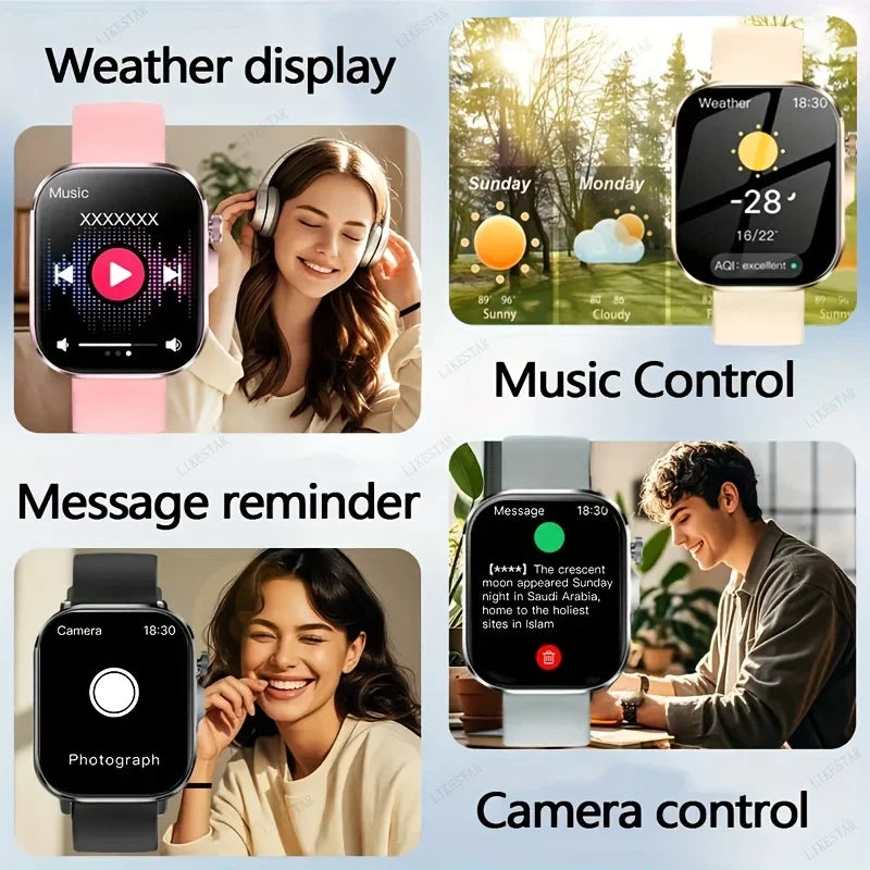 HD Full-Touch Smartwatch for Men and Women - Wireless