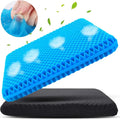 1 Pcs Cooling Gel Seat Cushion Breathable Honeycomb Car Seat Cushion Tailbone Pain Relief Office Chair Wheelchair Pad with Cover