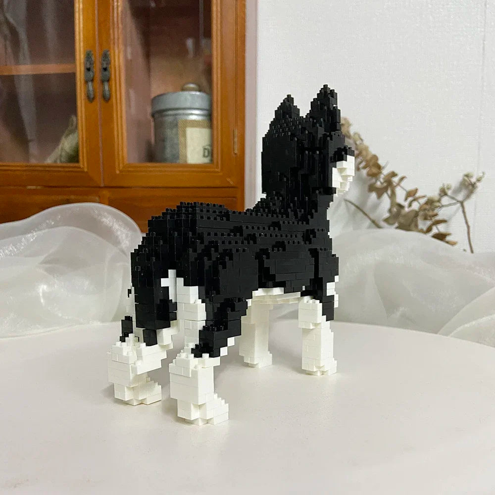 KNEW BUILT Dachshund Dog Model Mini Building Block Toy Set 9 Style for Pet Enthusiasts Teddy Hughes Corgi Collie Pet Style Brick
