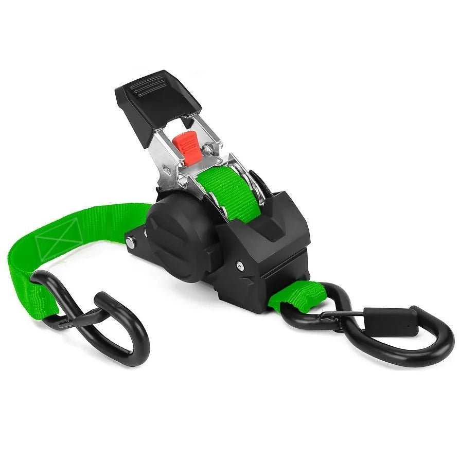 Heavy Duty Retractable Ratchet Strap 1800 LBS 10ft Auto