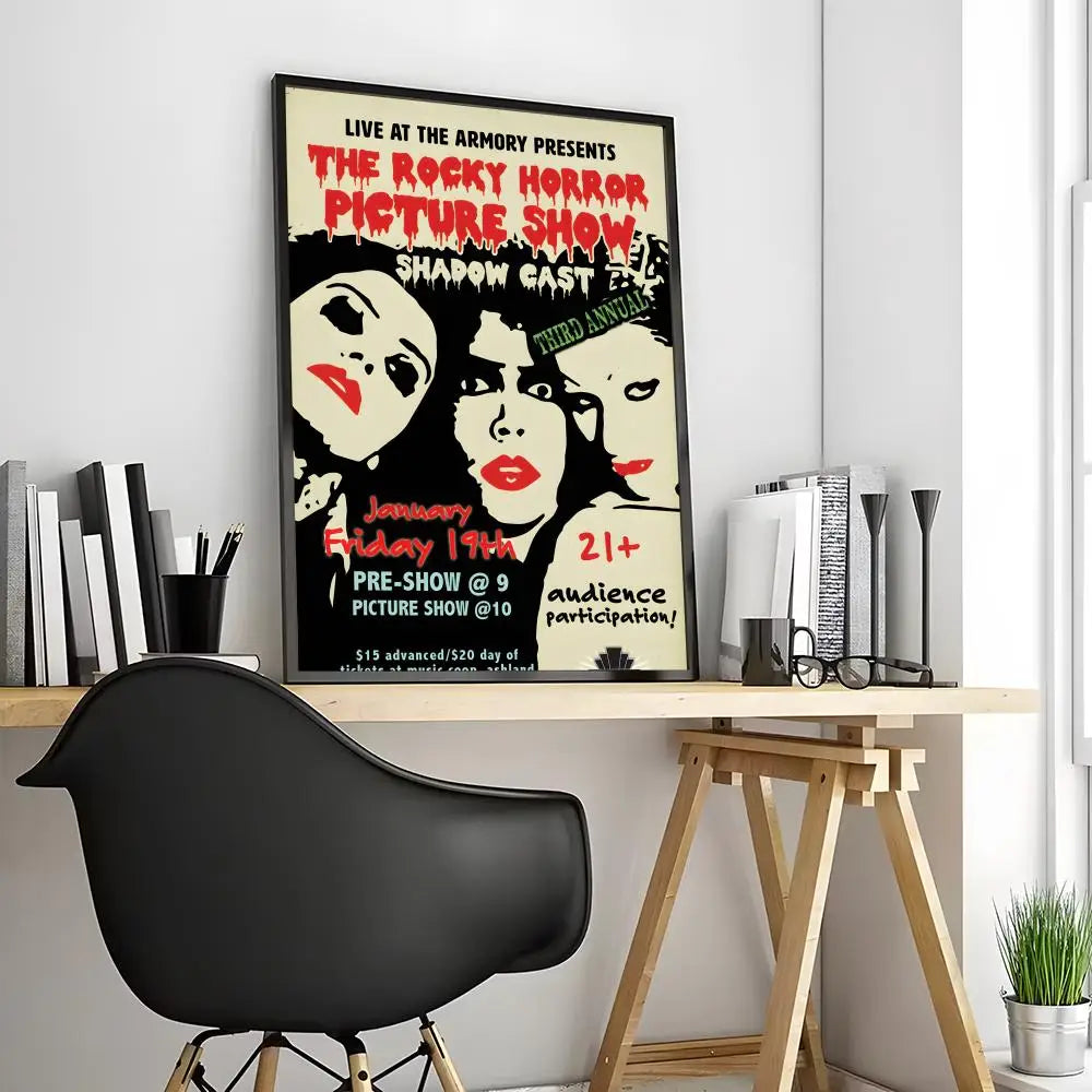 The Rocky Horror Picture Show Movie Painting Calligraphy Canvas Poster: Crease Free Waterproof Durable All Space Wall Decor
