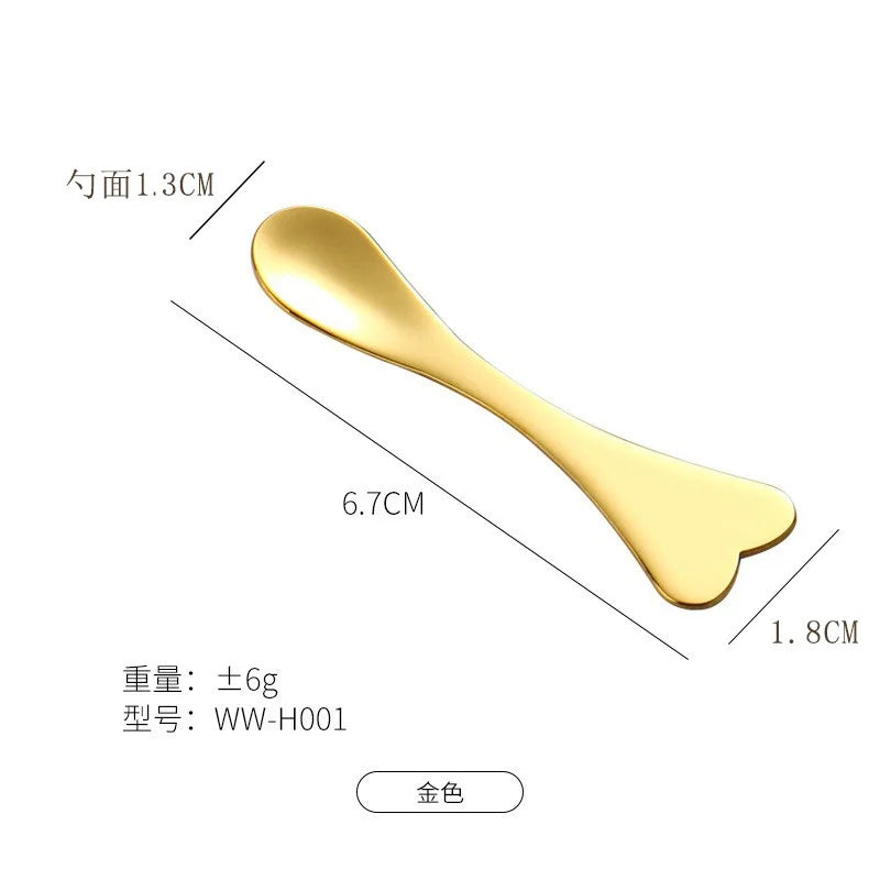Crescent Moon Shape Face Cream Spoon 304 Stainless Steel Facial Mask Spoon Beauty Skin Care Tool