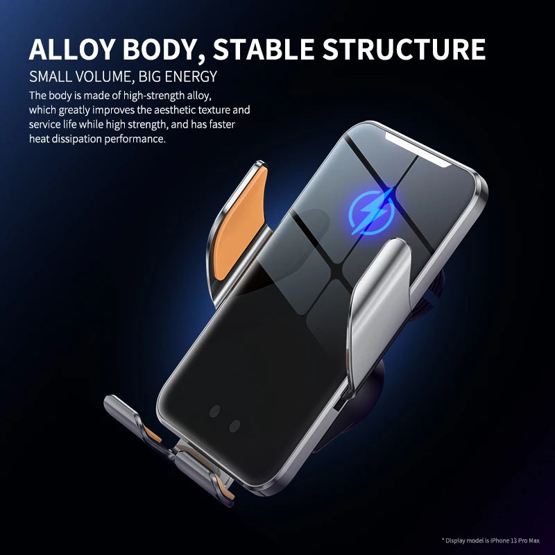 Car Wireless Charger Magnetic Auto Car Mount Phone Holder For iPhone 17 16 15 14 13 12 Samsung Infrared Induction Fast Charging