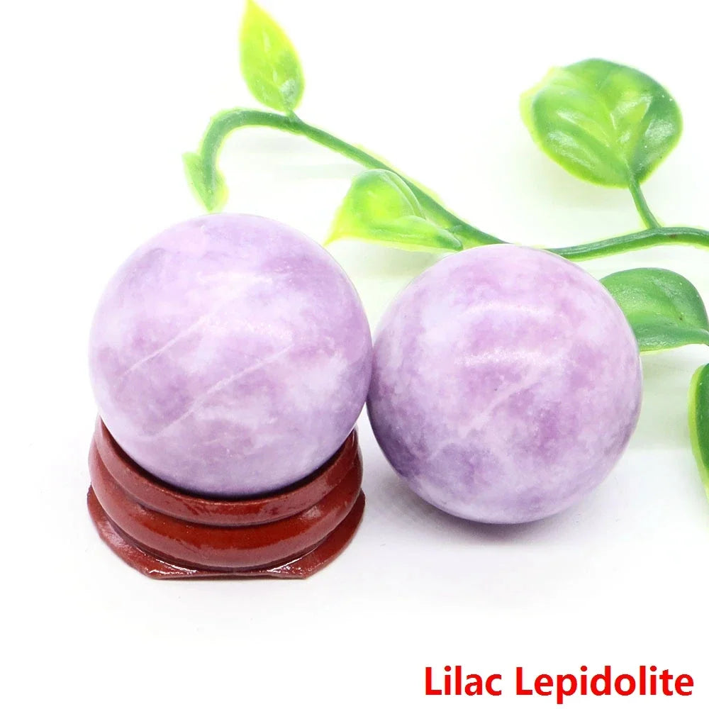 30MM Crystal Ball Natural Reiki Healing Quartz Stone Globe Energy Gemstone Fengshui Sphere Wicca Chakra Massage Home Decor Gifts