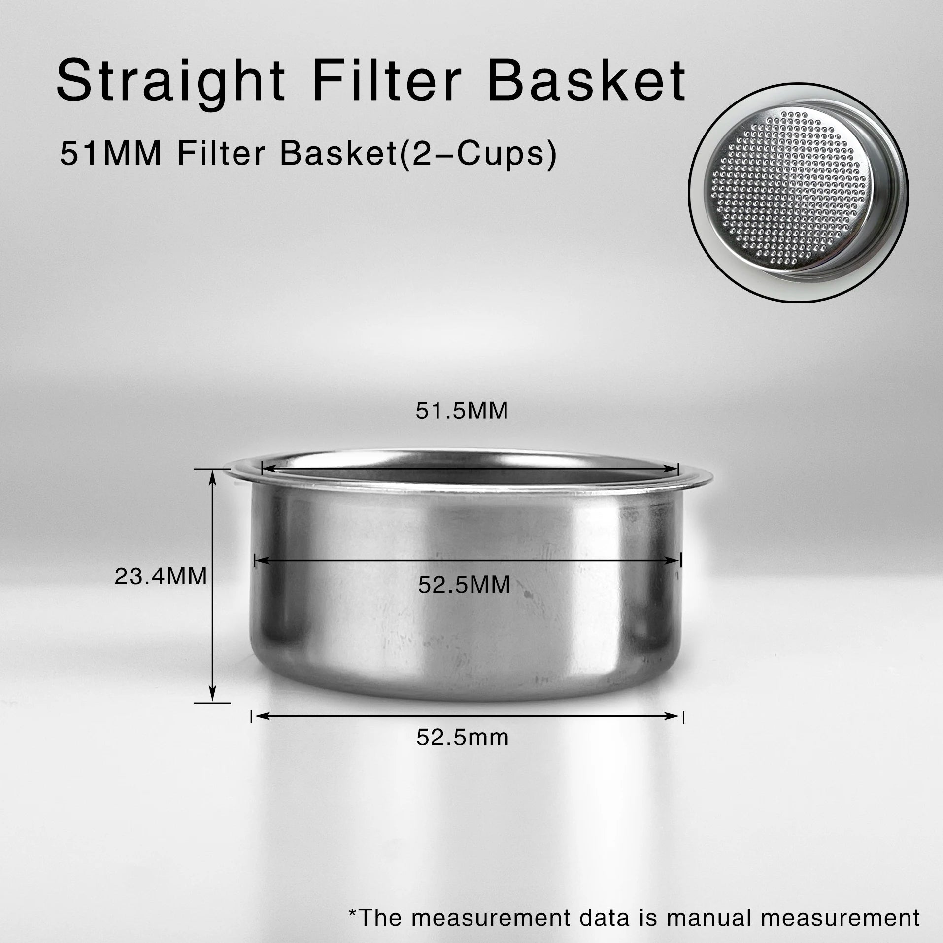 51MM Coffee Filter Basket Replacement Stainless Steel For Delonghi Bottomless Portafilter Espresso Good Accessories Barista Tool