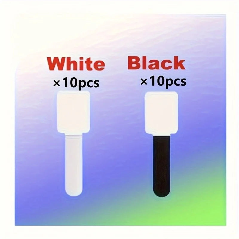 20pcs Nylon Cable Management Clips - Black & White, Desk Organizer for Data and Computer Cables desktop organizer office