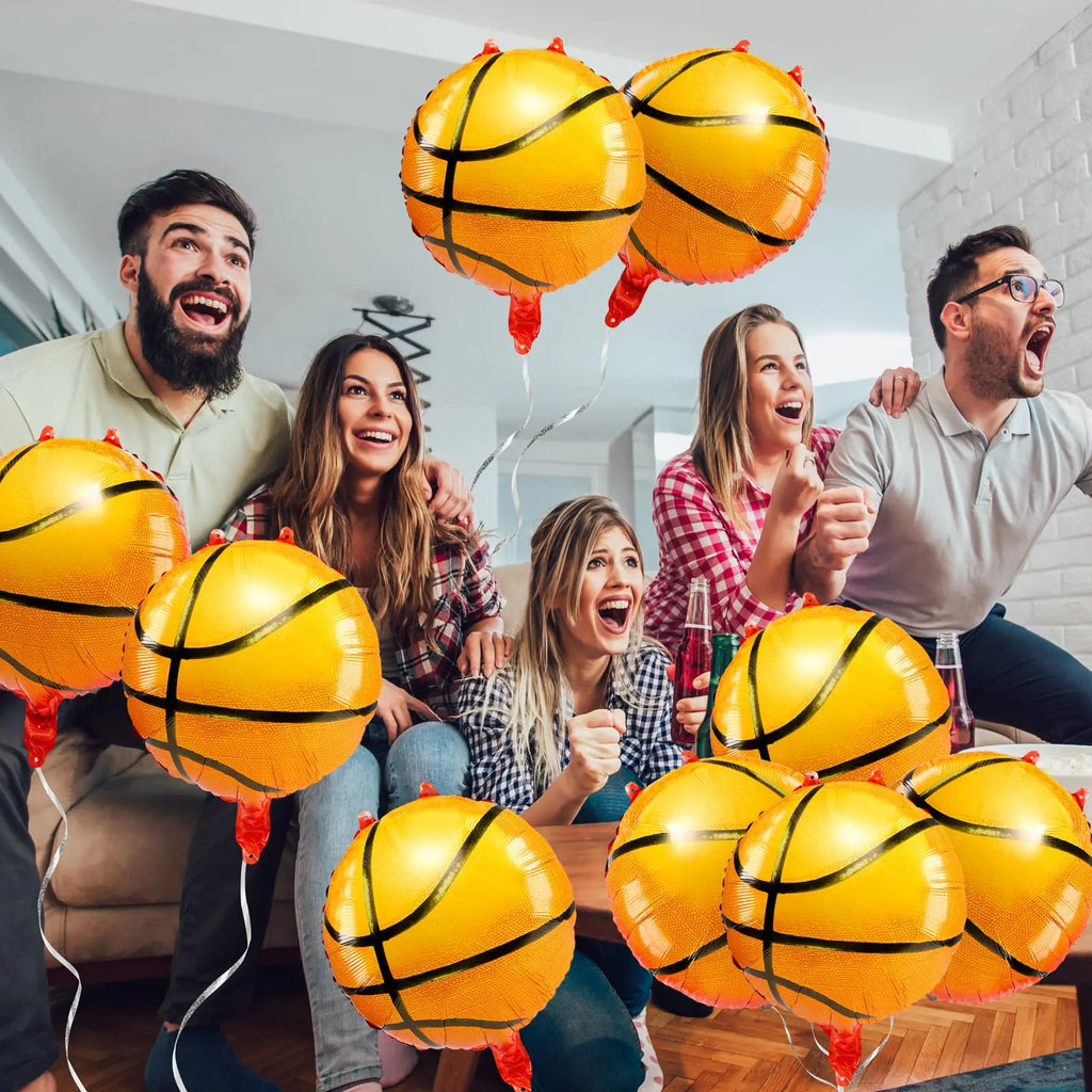 18 inches Basketball Helium Mylar Balloons Basketball Theme Party Supplies Kids Boys Girls Sport Birthday Party Decorations