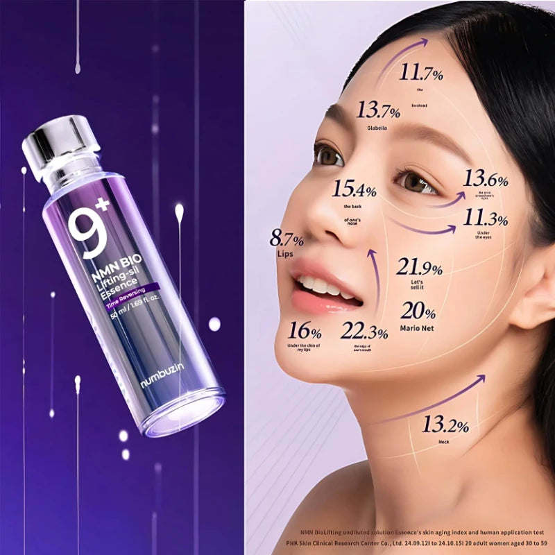 50ml No.9+ NMN Bio Lifting-Sil Essence Firming Reducing Wrinkles Enhance Elasticity Deep Skin Repair Skin Care Essence Korea Ski