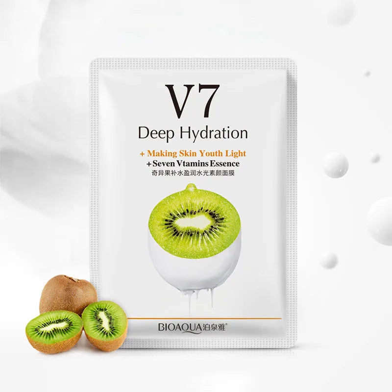 20Pcs Face Mask Sets Fresh Fruit Face Care Sheet Masks Hydrating Anti-aging Oil Control Acne Treatment Facial Mask Skin Care Set