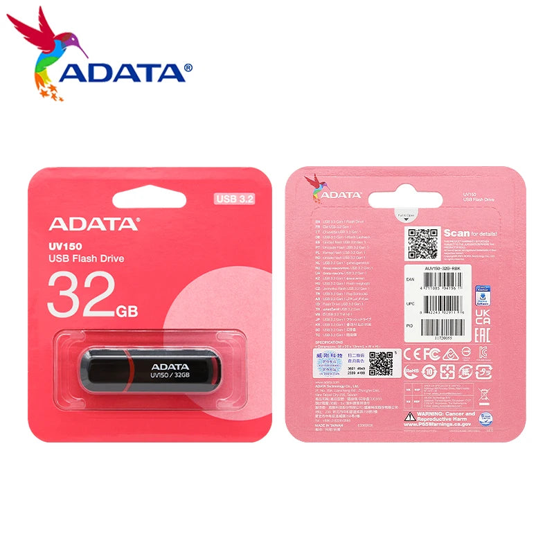 Adata Uv150 Usb3.2 High-speed Flash Usb Flash Drive Plug