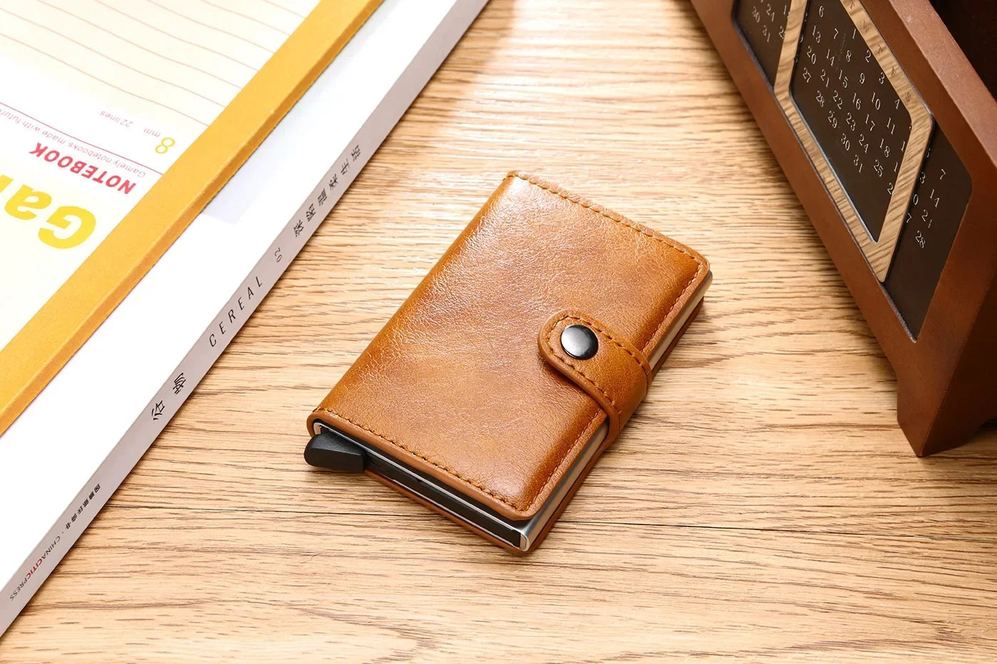 Rfid Visit Credit Card Holder Storage Luxury Small Smart Wallet Metal Business Cardholder Case Women Minimalist Walet for Men