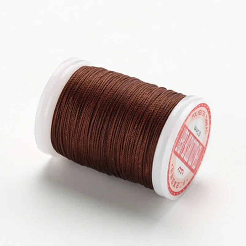 hilo elástico costura Waxed Thread Accessories Leather Craft Sewing Thread Round Waxed Thread Polyester Cord Wax Coated Strings