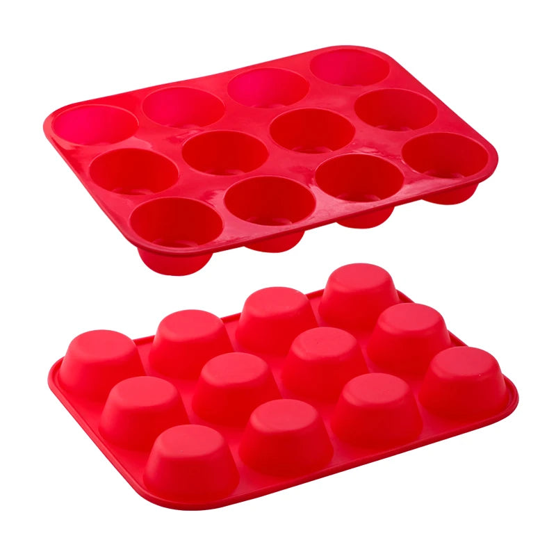 Silicone Mold Holes Mini Muffin DIY Cupcake Cookies Fondant Baking Pan Non-Stick Pudding Steamed Cake Mold Baking Tool