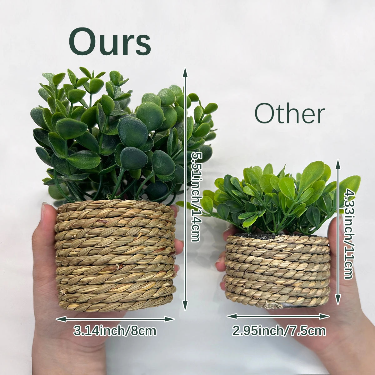 XIYA Flower Green Artificial Plants Eucalyptus Flowers Woven Small