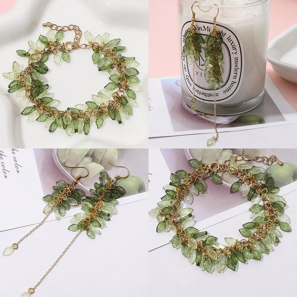 Acrylic Mini Small Tree Leaf Hand Beaded DIY Handmade