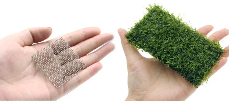 Aquarium Stainless Steel Wire Mesh Pad Aquatic Moss Plants Fixing Holder Landscaping Fish Tank Decoration Aquatic Accessories