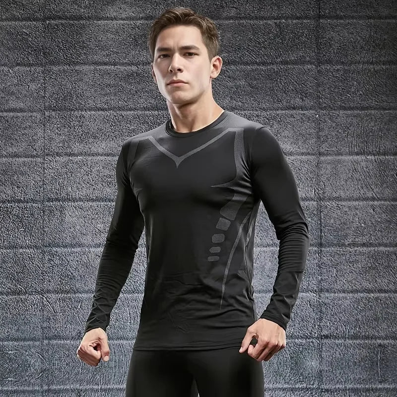 Men's T-shirt Men Running Sport T Shirt Men Compression