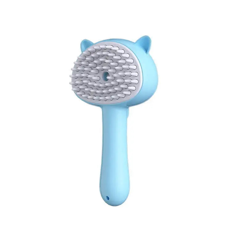 Cat Steam Brush 3 in 1 Pet Hair Grooming Tool Supply for Shedding With Soft Silicone Bristle Release Button for Short Hair Cats
