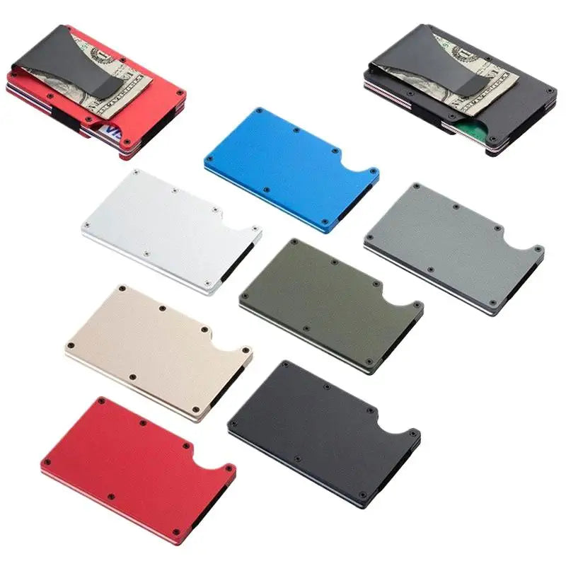 RFID Slim Minimalist Wallet For Men Women Credit Card Holder With Money Clip Thin Design For Pocket Camping Activities