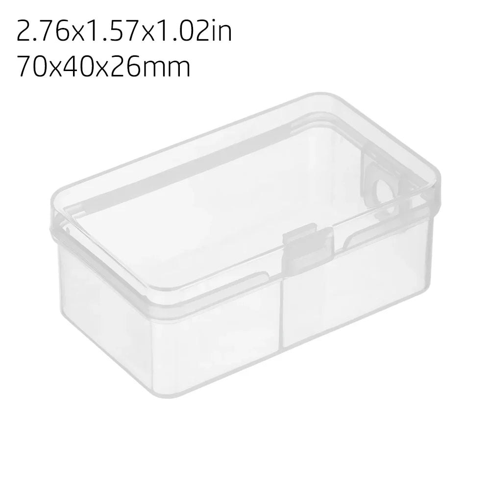 1pc Small Plastic Home Items Sundries Organizer Case Transparent Storage Box Jewelry Beads Container Fishing Tools Storage Box
