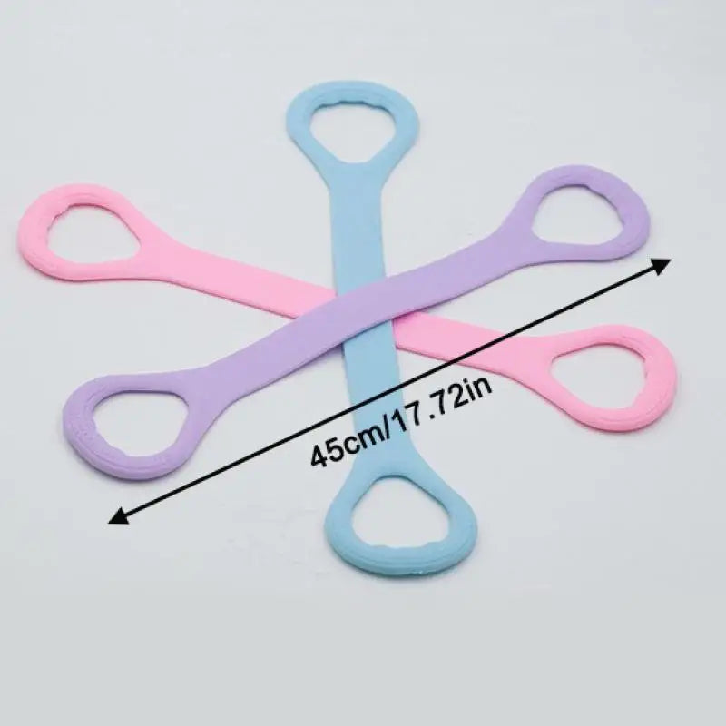 [J] 2Pcs 8-shaped Fitness Resistance Band Sports Workout Elastic