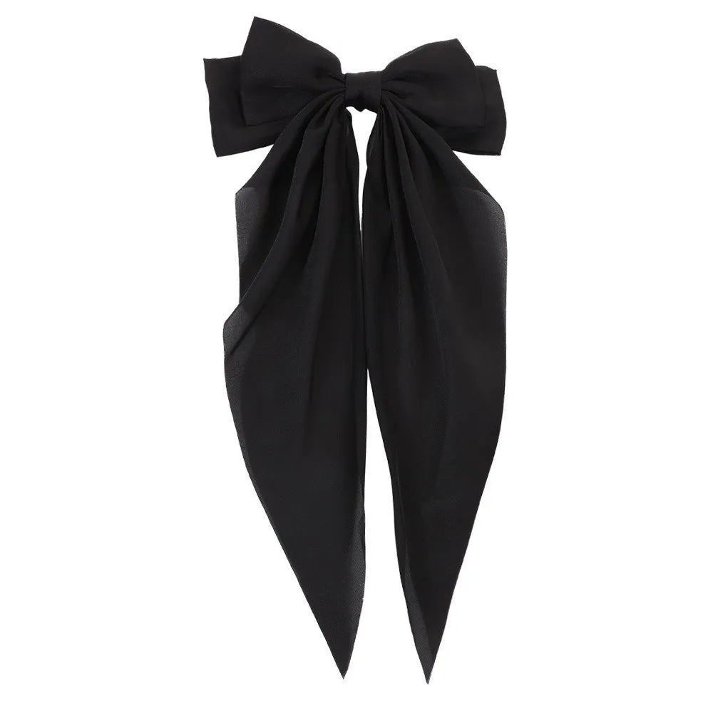 30 Solid Elegant Satin Bow Hairpin Women Girls Spring Hair Clips Headwear Ponytail Hairclips Barrettes Girls Hair Accessories