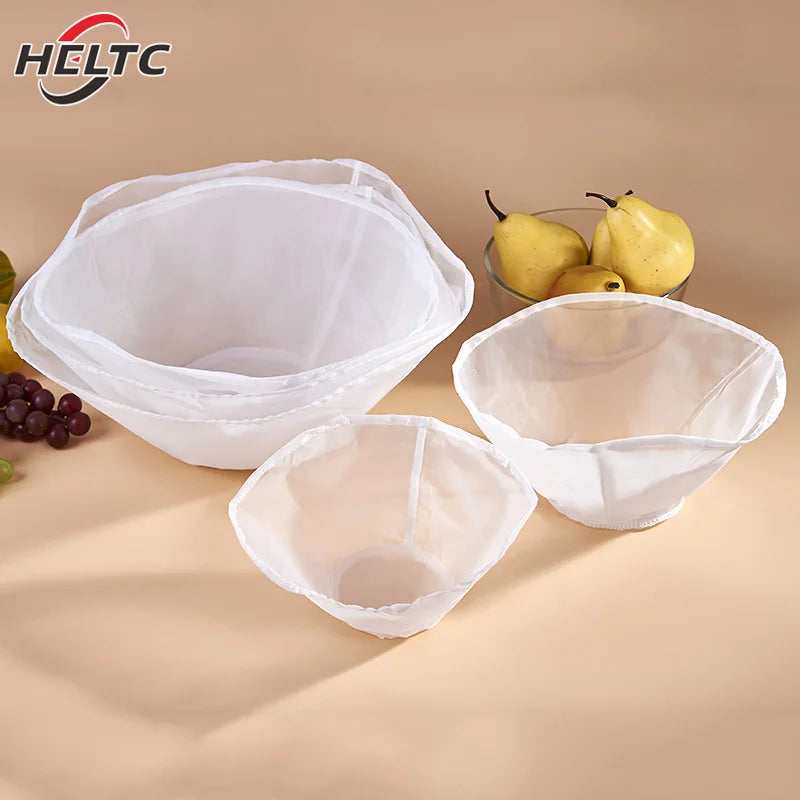 Soybean Filter Net Bag Nylon Liquid Filter Net Bag Milk Coffee Filter Net Bag Reusable Fine Mesh Paint Squeeze Mesh Kitchen Tool