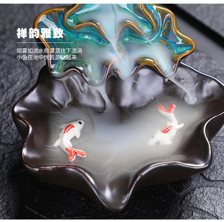 Creative Home Decor Backflow Stick Incense Burner Ceramic Censer Home Decoration Use In Home Teahouse Zen Yoga Decor Ornament