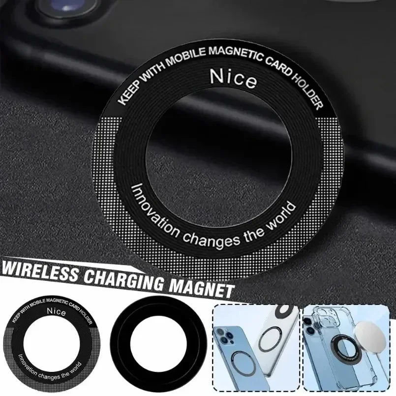 For Magsafe Magnetic Plate Ring Universal Metal Sticker Support Wireless Charger Metal Plate Sheet for Magnet Car Holder