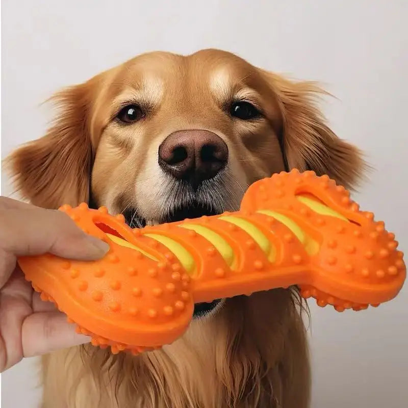 Pet Dog Chew Toys Rubber Bone Toy Bite Resistant