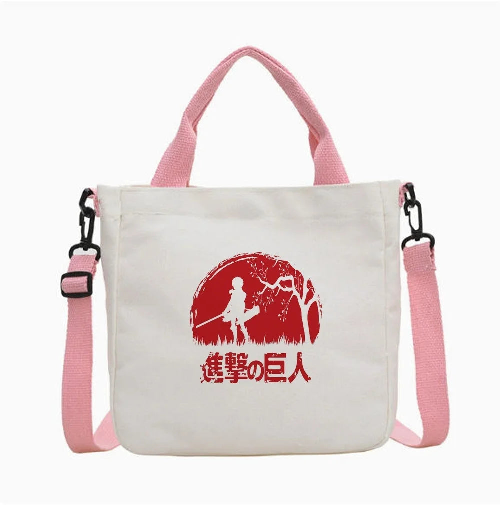 Attack on Titan Tote Bag Shopper Y2K Shoulder Sac Cabas Foldable